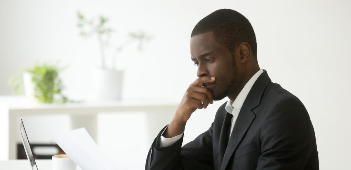 manager reading documents