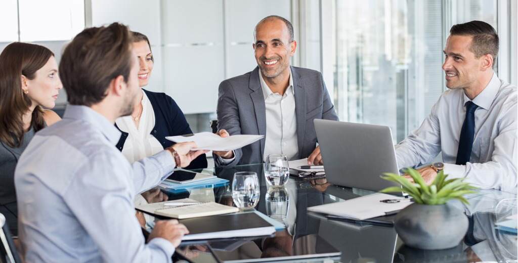 business people working in a meeting