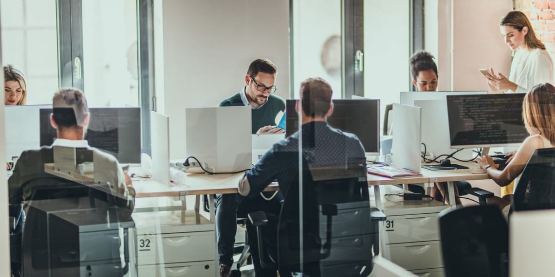 image of engineers in office