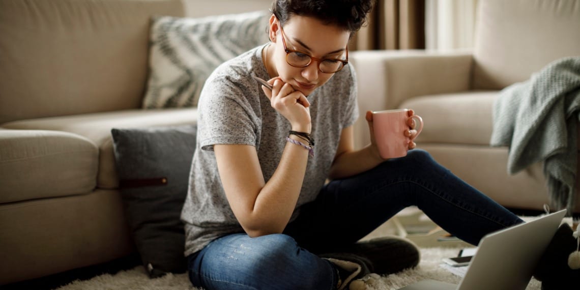 image of woman working