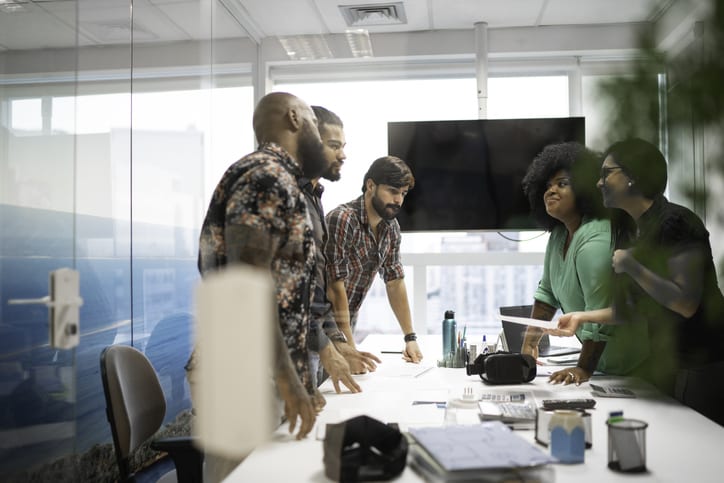 business team having a meeting