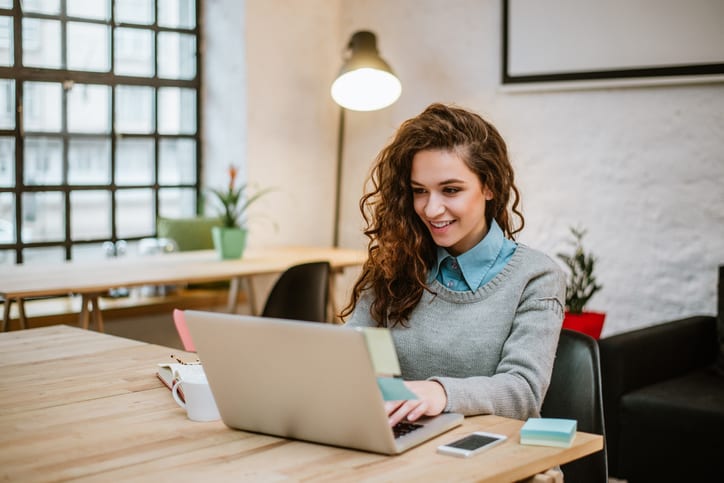 woman searching for jobs online