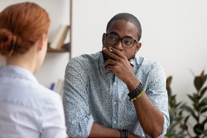 boss listening to candidate