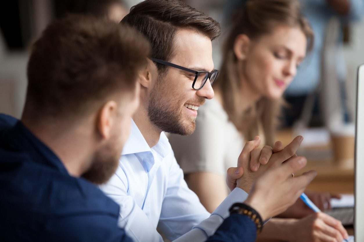 man in meeting