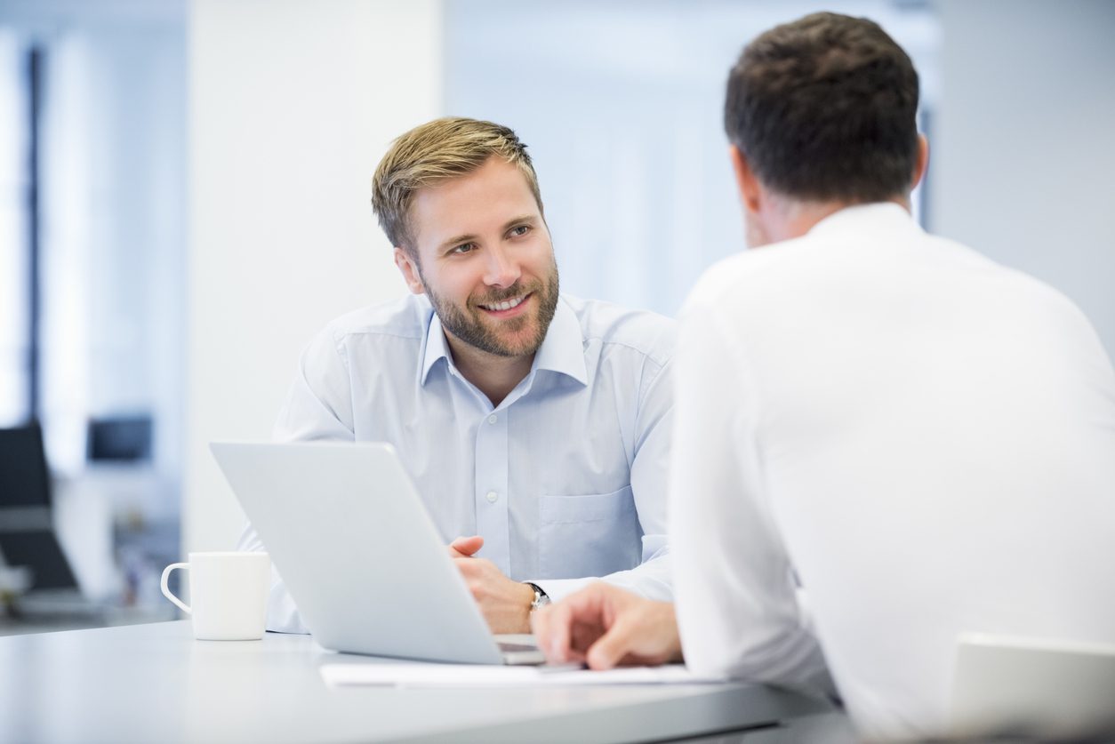 employee talking to his manager