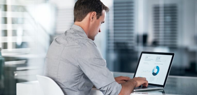 image of male worker at laptop