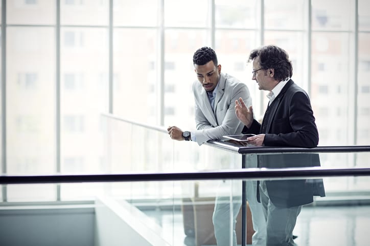 businessmen having a conversation