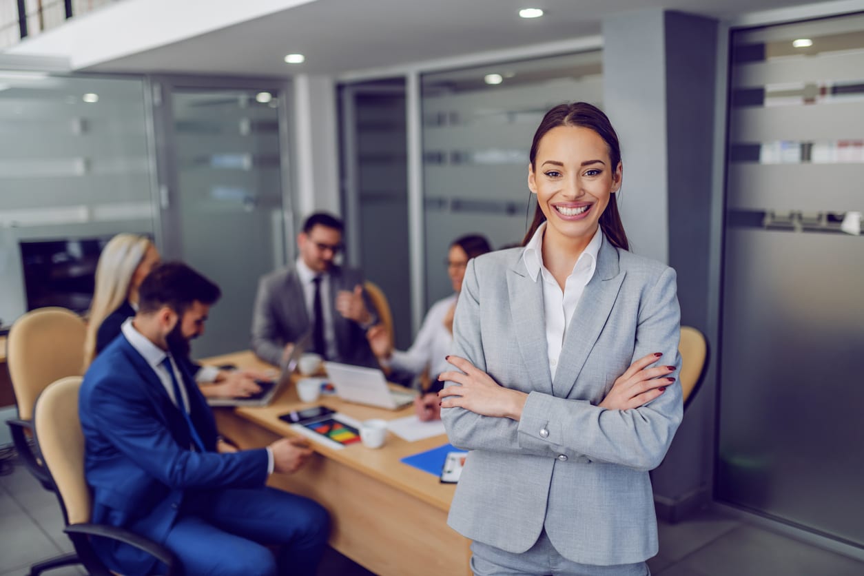 smiling businesswoman