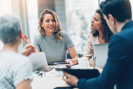 Group of people on a business meeting