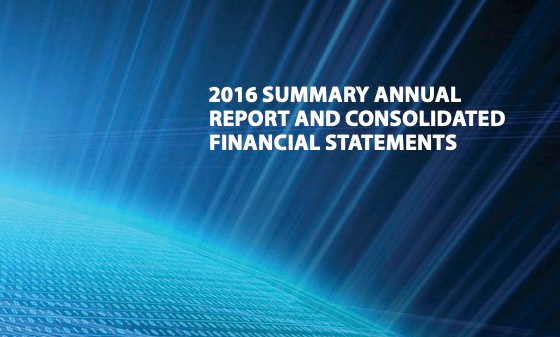 The 2016 summary annual report